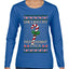She Likes My Peppermint Stick, Ugly Christmas Sweater Womens Graphic Long Sleeve T-Shirt