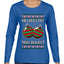 He Likes My Big Bulbs, Ugly Christmas Sweater Womens Graphic Long Sleeve T-Shirt