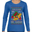 I Like To Ride His Sleigh, Ugly Christmas Sweater Womens Graphic Long Sleeve T-Shirt