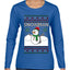 Snowman, Ugly Christmas Sweater Womens Graphic Long Sleeve T-Shirt