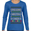 Spreading Christmas Cheer, Ugly Christmas Sweater Womens Graphic Long Sleeve T-Shirt