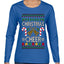 Christmas Cheer, Ugly Christmas Sweater Womens Graphic Long Sleeve T-Shirt