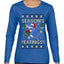 Season's Eatings Shark, Ugly Christmas Sweater Womens Graphic Long Sleeve T-Shirt