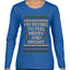 I'm Trying To Feel Merry And Bright, Ugly Christmas Sweater Womens Graphic Long Sleeve T-Shirt