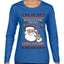 Be Nice To The Server Santa's Watching, Ugly Christmas Sweater Womens Graphic Long Sleeve T-Shirt