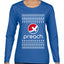 Enjoy Jesus Christ Parody Wordplay, Ugly Christmas Sweater Womens Graphic Long Sleeve T-Shirt