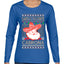 Santa's Favorite Cabrona, Ugly Christmas Sweater Womens Graphic Long Sleeve T-Shirt
