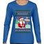 Ask Your Mom About My North Pole Naughty Santa, Ugly Christmas Sweater Womens Graphic Long Sleeve T-Shirt