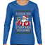 I Love To Stuff Her Stocking, Ugly Christmas Sweater Womens Graphic Long Sleeve T-Shirt