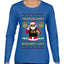 You're On Santa's Naughty List ICE Agent, Ugly Christmas Sweater Womens Graphic Long Sleeve T-Shirt
