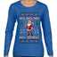 Skinny Santa Ho Ho Ho Ho-Zempic Weight Loss Shot, Ugly Christmas Sweater Womens Graphic Long Sleeve T-Shirt