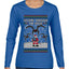 Goopin' Through The Snow Gamer Santa, Ugly Christmas Sweater Womens Graphic Long Sleeve T-Shirt