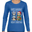 Happy Hanukkat Meowy Christmas, Ugly Christmas Sweater Womens Graphic Long Sleeve T-Shirt