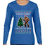 Squatching Through The Snow Bigfoot, Ugly Christmas Sweater Womens Graphic Long Sleeve T-Shirt