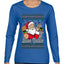 Buon Natale, Italian Santa Claus, Funny, Italian American Humor, Ugly Christmas Sweater Womens Graphic Long Sleeve T-Shirt