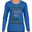 Naughty Nice, Irish, Irish Christmas, Ugly Christmas Sweater Womens Graphic Long Sleeve T-Shirt