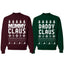 Mommy Claus and Daddy Claus Matching Couples Crewneck Sweater