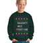Naughty Nice 4 1 Checklist Ugly Christmas Sweater For Kids | Unisex Boys Girls Crewneck Graphic Sweatshirt