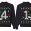 41 Combination Sweater Girlfriend Boyfriend Gift His and Hers Matching Ugly Christmas Couple Crewneck Sweatshirt
