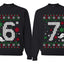 6 7 Meme Sweater Girlfriend Boyfriend Gift His and Hers Matching Ugly Christmas Couple Crewneck Sweatshirt