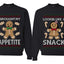 I Brought My Appetitie Lookin Like A Snack Sweater Girlfriend Boyfriend Gift His and Hers Matching Ugly Christmas Couple Crewneck Sweatshirt