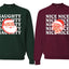 Naughty, Nice Santa Claus Mrs Claus Couples Sweatshirt Ugly Christmas Matching Couple Sweater Crewneck Sweatshirt