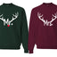 Mr Mrs Reindeer Red Nose, Funny Classic Xmas Couples Sweatshirt Ugly Christmas Matching Couple Crewneck Sweater Crewneck Sweatshirt