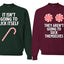 Candy Cane They Won't Suck Themselves Funny Couples Sweatshirt Ugly Christmas Matching Couple Crewneck Sweater Crewneck Sweatshirt
