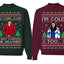 Damn Jackie I Can't Control the Weather, I'm Cold Too Funny Sweatshirt Ugly Christmas Matching Couples Sweater Crewneck Sweatshirt