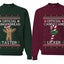 Official Candy Cane Licker Gingerbread Taster Sweater Girlfriend Boyfriend Gift His and Hers Matching Ugly Christmas Couple Crewneck Sweatshirt