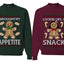 I Brought My Appetitie Lookin Like A Snack Sweater Girlfriend Boyfriend Gift His and Hers Matching Ugly Christmas Couple Crewneck Sweatshirt