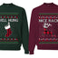 Nice Rack, Well Hung Sweater Girlfriend Boyfriend Gift His and Hers Matching Ugly Christmas Couple Crewneck Sweatshirt