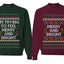 I'm Trying to Feel Merry and Bright Sweater Girlfriend Boyfriend Gift His and Hers Matching Ugly Christmas Couple Crewneck Sweatshirt