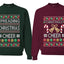 Spreading Christmas Cheer Sweater Girlfriend Boyfriend Gift His and Hers Matching Ugly Christmas Couple Crewneck Sweatshirt