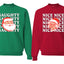 Naughty, Nice Santa Claus Mrs Claus Couples Sweatshirt Ugly Christmas Matching Couple Sweater Crewneck Sweatshirt