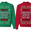 First Christmas With My Hot New Husband, New Wife, Classic Just Married Winter Holiday Newlywed Fiancee Marriage Wedding Girlfriend Boyfriend Gift His and Hers Matching Ugly Christmas Couples Sweater Crewneck Sweatshirt