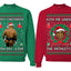 Kith Me Under the Mithletoe Funny Mike Tyson Fight Meme Classic Funny Couples Xmas Ugly Christmas Couples Sweater Crewneck Sweatshirt