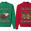 Love My Chestnuts Love My Yule Log Sweater Girlfriend Boyfriend Gift His and Hers Matching Ugly Christmas Couple Crewneck Sweatshirt