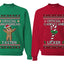 Official Candy Cane Licker Gingerbread Taster Sweater Girlfriend Boyfriend Gift His and Hers Matching Ugly Christmas Couple Crewneck Sweatshirt