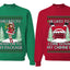 Come Down My Chimney Hold My Package Sweater Girlfriend Boyfriend Gift His and Hers Matching Ugly Christmas Couple Crewneck Sweatshirt