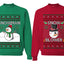 Snow Blower Snowman Sweater Girlfriend Boyfriend Gift His and Hers Matching Ugly Christmas Couple Crewneck Sweatshirt