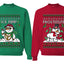 Frostitute Ice Pimp Snowmen Sweater Girlfriend Boyfriend Gift His and Hers Matching Ugly Christmas Couple Crewneck Sweatshirt