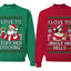 I Love To Stuff Her Stocking Jingle His Bells Sweater Girlfriend Boyfriend Gift His and Hers Matching Ugly Christmas Couple Crewneck Sweatshirt