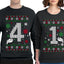 41 Combination Sweater Girlfriend Boyfriend Gift His and Hers Matching Ugly Christmas Couple Crewneck Sweatshirt