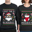 I Put The D In Holiday Sweater Girlfriend Boyfriend Gift His and Hers Matching Ugly Christmas Couple Crewneck Sweatshirt