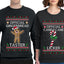Official Candy Cane Licker Gingerbread Taster Sweater Girlfriend Boyfriend Gift His and Hers Matching Ugly Christmas Couple Crewneck Sweatshirt
