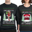 Come Down My Chimney Hold My Package Sweater Girlfriend Boyfriend Gift His and Hers Matching Ugly Christmas Couple Crewneck Sweatshirt