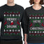 Merry Drunk We're Christmas Sweater Girlfriend Boyfriend Gift His and Hers Matching Ugly Christmas Couple Crewneck Sweatshirt