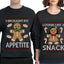 I Brought My Appetitie Lookin Like A Snack Sweater Girlfriend Boyfriend Gift His and Hers Matching Ugly Christmas Couple Crewneck Sweatshirt