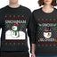 Snow Blower Snowman Sweater Girlfriend Boyfriend Gift His and Hers Matching Ugly Christmas Couple Crewneck Sweatshirt